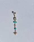 Blue turquoise belly ring