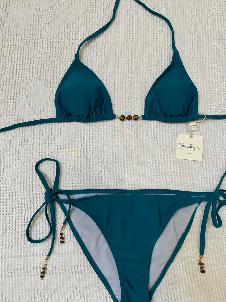Teal Tigers eye Bikini set