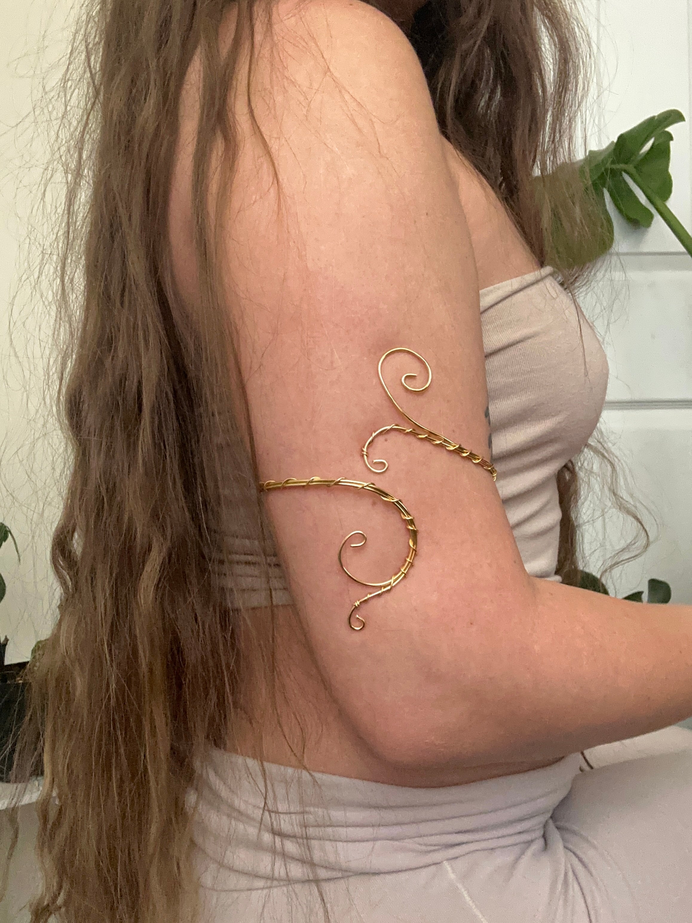 Gold arm cuff