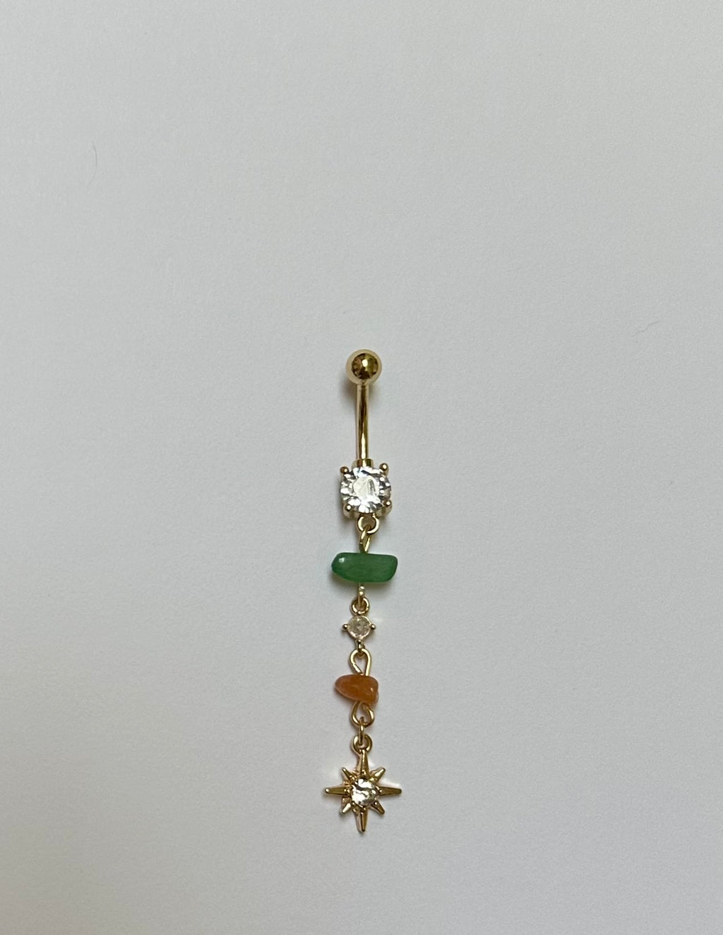 Mix stone belly ring