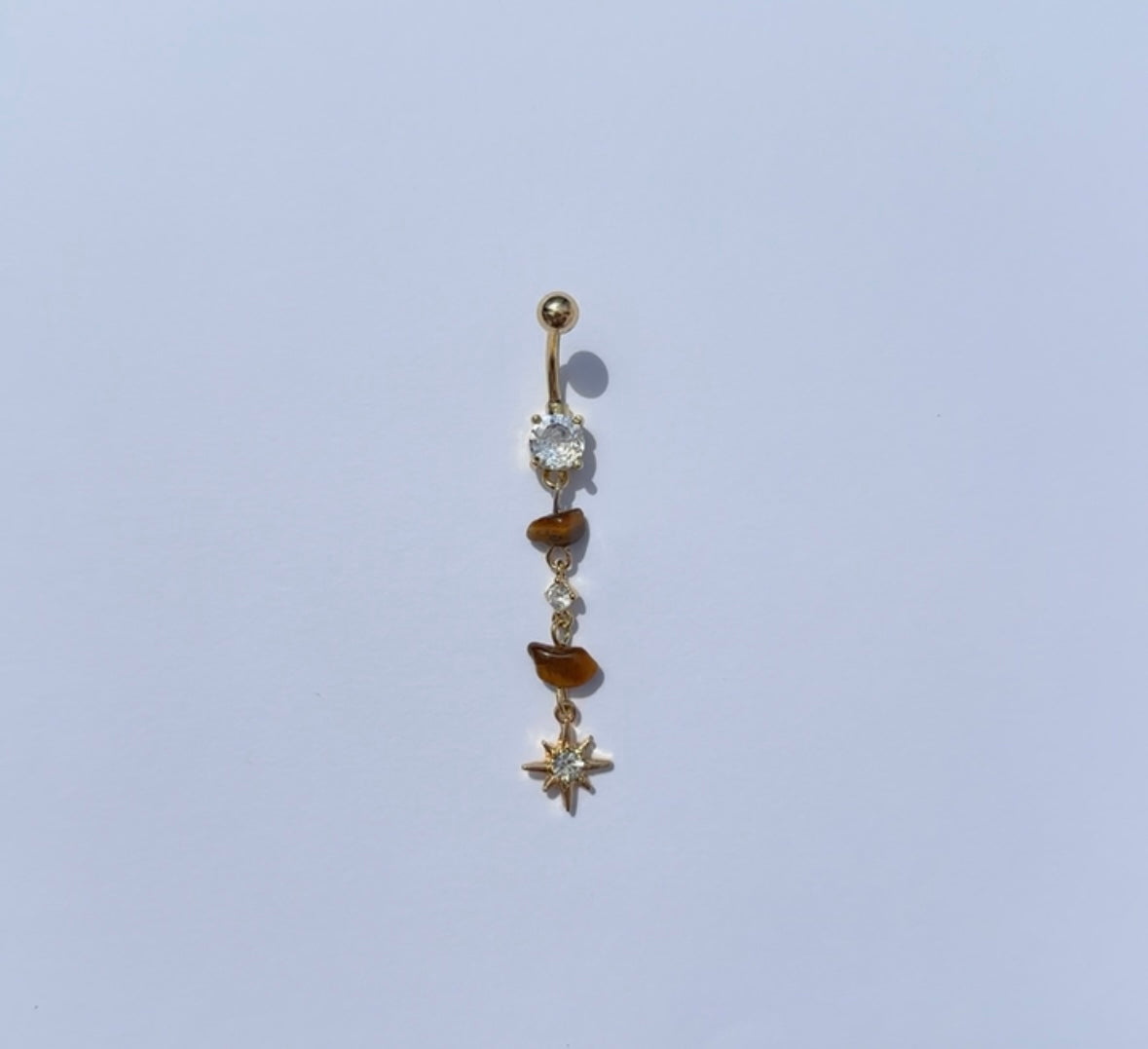 Tigers eye belly ring