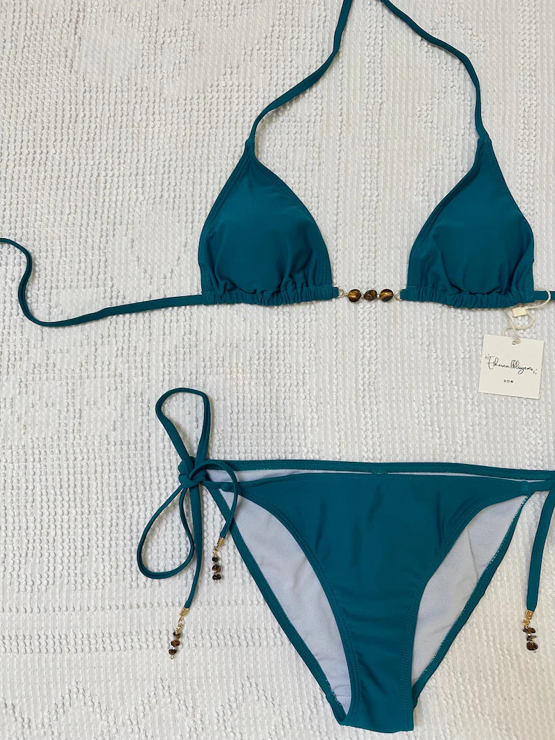 Teal Tigers eye Bikini set