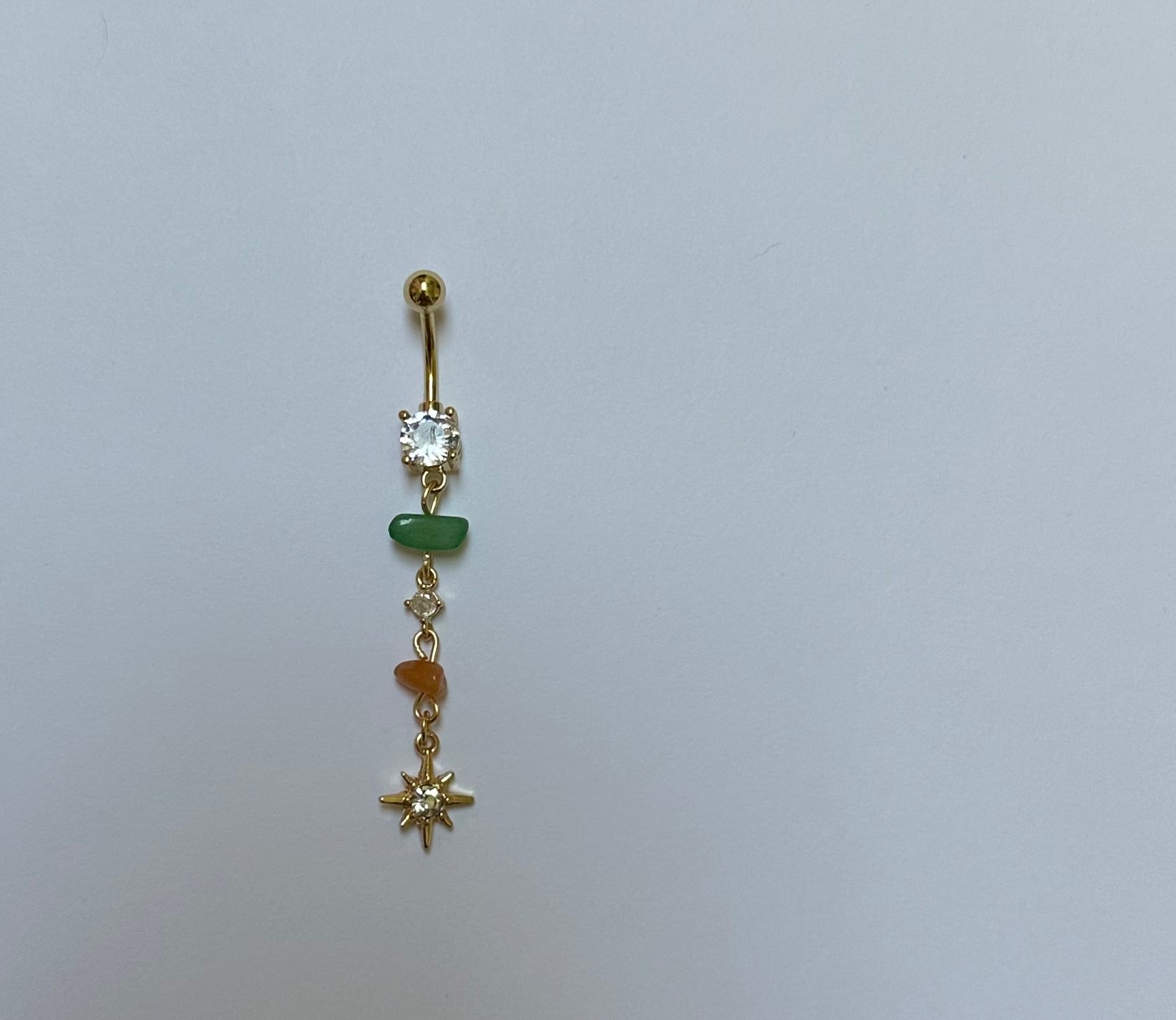 Mix stone belly ring