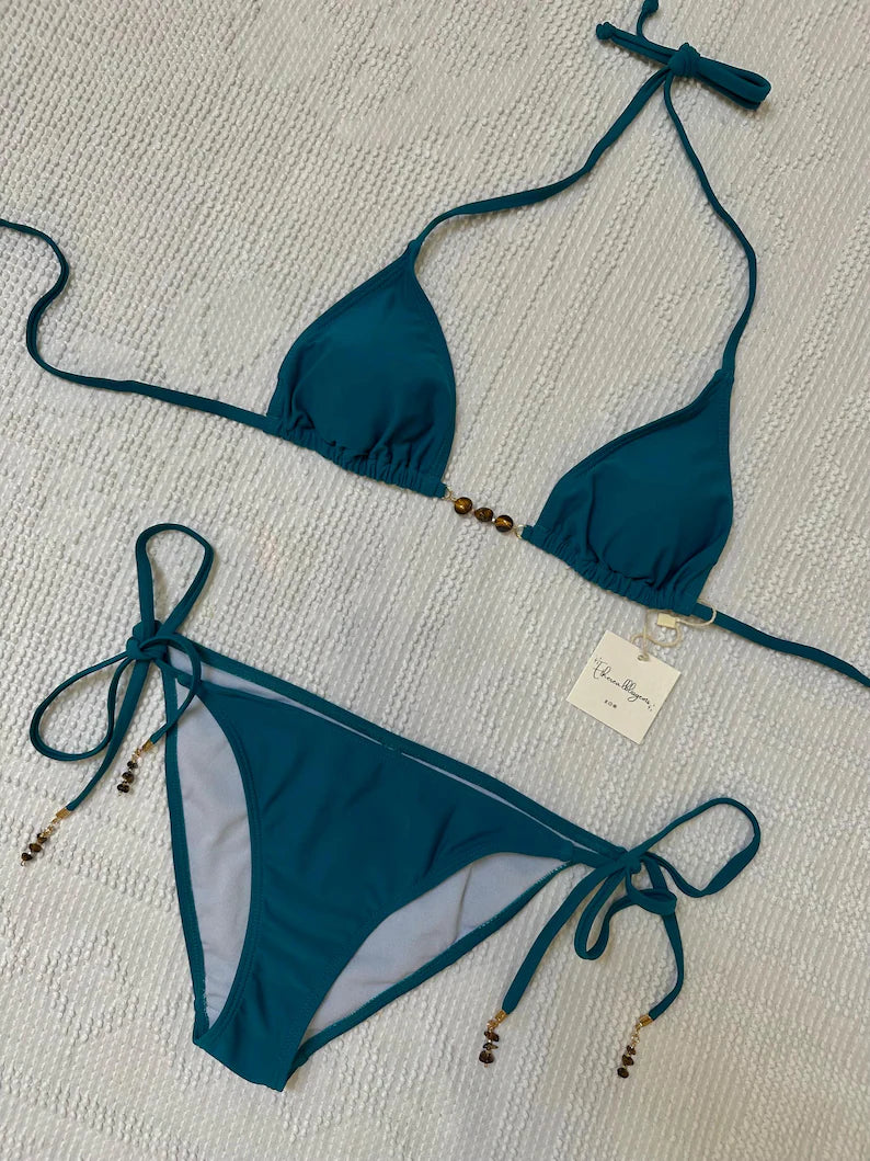 Teal Tigers eye Bikini set