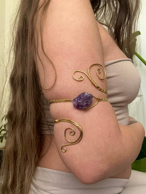 amethyst arm cuff